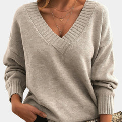 Women's Merino Wool V-Neck Sweater | Fine-Knit Everyday Pullover