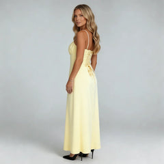 Iliana Lace-Up Maxi Dress
