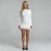 Annalise Feather Mini Dress