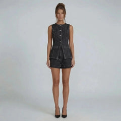 Camille Denim Two-Piece Set