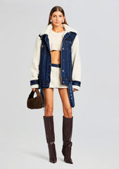 Mink Teddy Denim Jacket