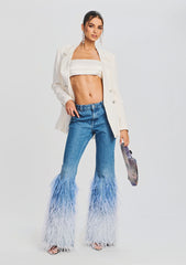 Moore Mid Rise Flare Feather Jean