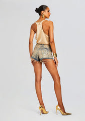 Calyx Embellished Denim Short