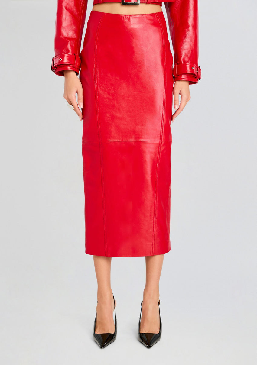 Lonny Leather Skirt