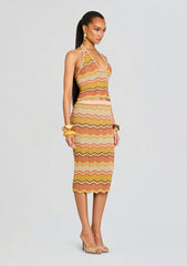 Ivey Metallic Crochet Skirt