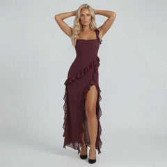 Jillian Ruffle Maxi Dress