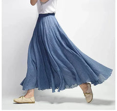 Women's Skirt | Flowy A-Line Maxi Skirt | Lightweight Elegant Design