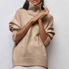 Women's Turtleneck Knit Sweater | Warm High-Neck Pullover