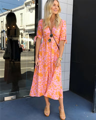 Women's Patterned Summer Dress | Chic Printed A-Line Dress