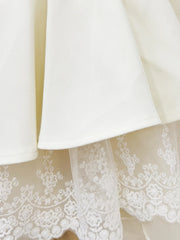 Lace Mini Dress with Detachable Bow Back