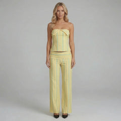 Loren Wide-Leg Pants Set