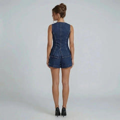 Camille Denim Two-Piece Set