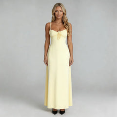 Iliana Lace-Up Maxi Dress
