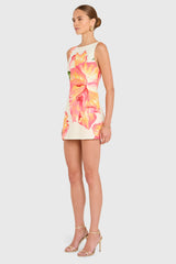 Francie Romper in Hibiscus