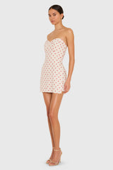 Strapless Soho Romper in Polka Dot