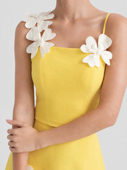 3D Floral Cami Top & Midi Skirt Set