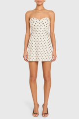 Strapless Soho Romper in Polka Dot