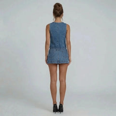 Claire Tie Denim Set