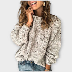Women's Textured Knit Sweater | Cozy Relaxed Pullover