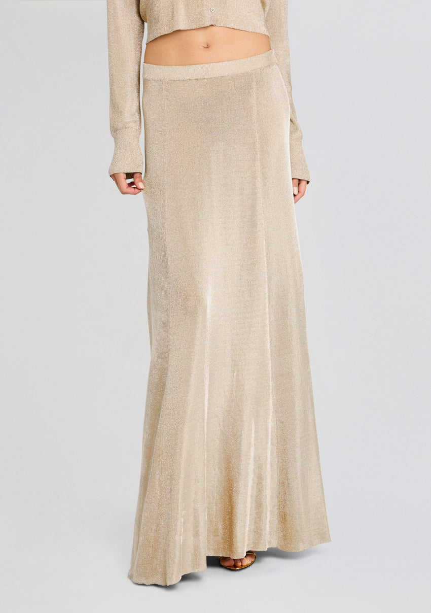 Alice Metallic Knit Maxi Skirt