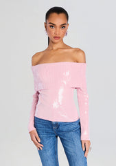 Jourdana Sequin Knit Top