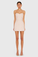 Strapless Soho Romper in Polka Dot
