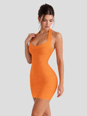 Bodycon Scoop Neck Bandage Mini Dress