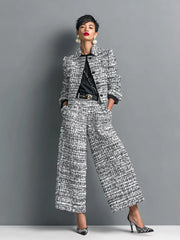 Women's Textured Two-Piece Set | Chic Tailored Coordinated Set