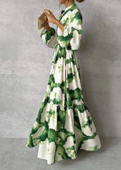 Women's Tie-Dye Floral Maxi Dress | Flowy Summer Wedding-Guest Gown